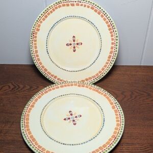 Yankee Candle Mosaic Pattern Summer Star Candle Plate set of 2